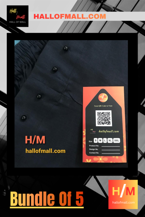 Bundle of 5 Black Colour Stitched trouser (B5T-Black, 4-26)